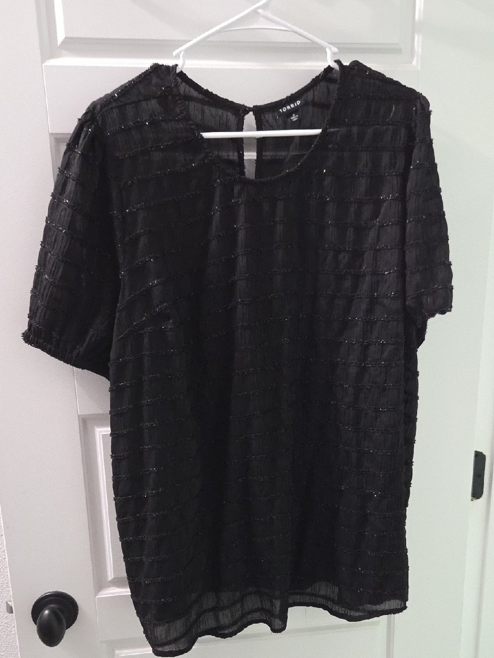 Torrid Black Short Sleeve Blouse